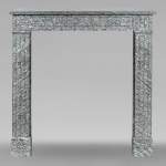 Louis XVI style mantel in Vert d'Estours marble