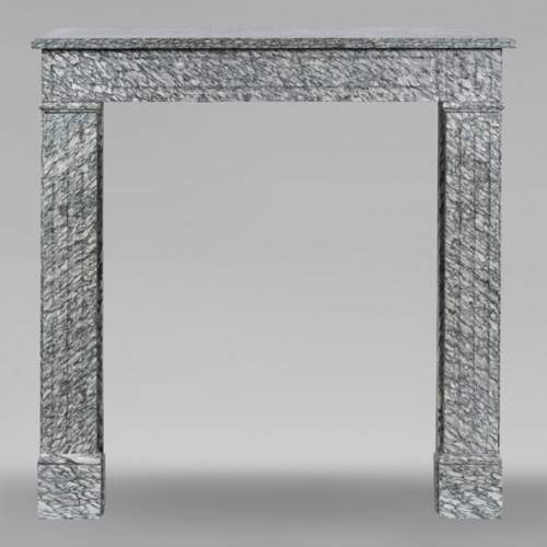 Louis XVI style mantel in Vert d'Estours marble