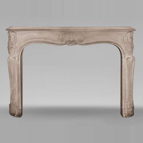 Louis XV style stone mantel