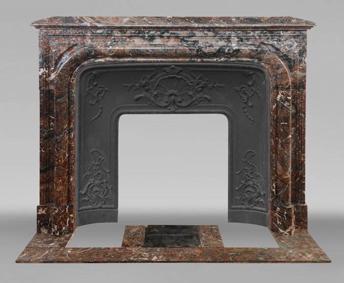 Louis XIV style boudin fireplace in Jourdan wood - Marble