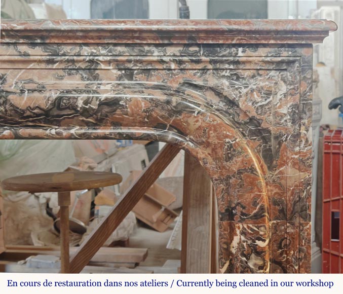 Louis XIV style boudin fireplace in Jourdan wood-6