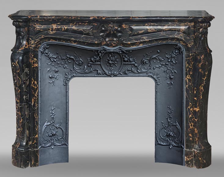 Louis XV style fireplace with Portor palmette-0