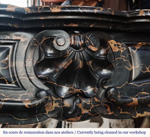 Louis XV style fireplace with Portor palmette-2