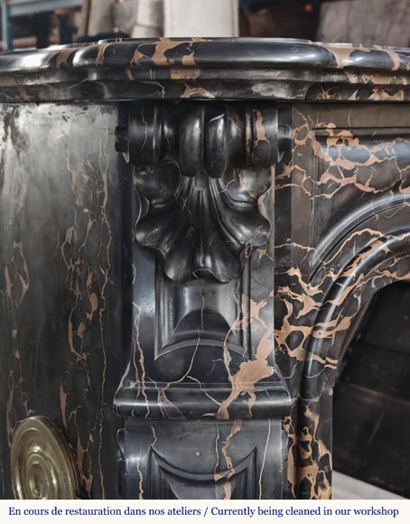 Louis XV style fireplace with Portor palmette-4