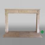 Louis XVI Period Fireplace in Carved Stone
