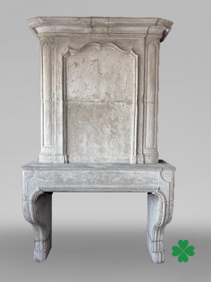 Stone fireplace with overmantel, after Viollet-le-Duc-0