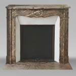  Louis XV style fireplace, Pompadour model, flat in Enjugerais marble