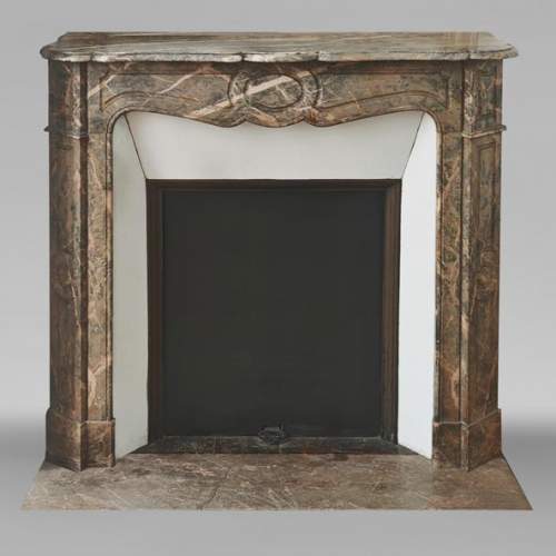  Louis XV style fireplace, Pompadour model, flat in Enjugerais marble