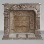  Regency style fireplace in Rouge Royal marble