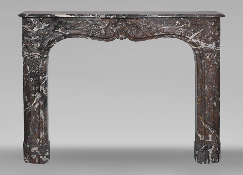 Louis XV period fireplace in red Rance marble-0