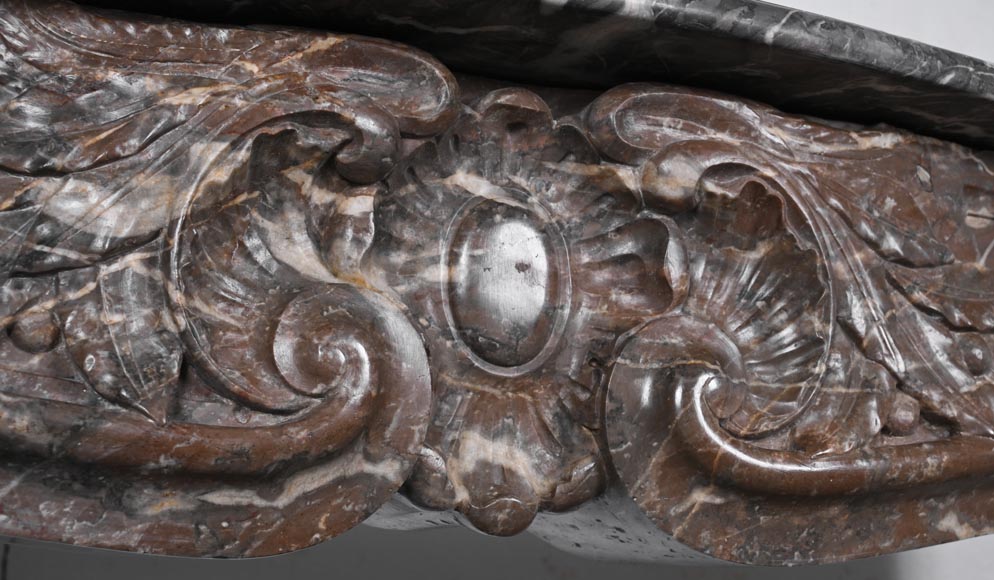 Louis XV period fireplace in red Rance marble-2
