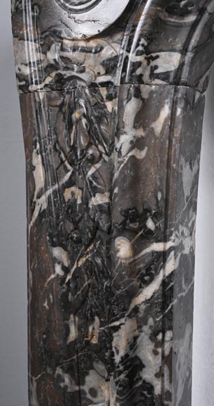 Louis XV period fireplace in red Rance marble-6
