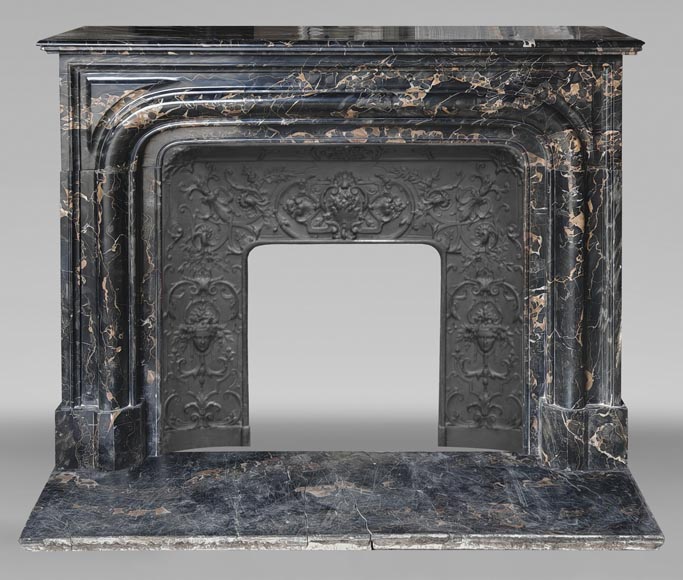 Louis XIV style fireplace with Portor marble boudin - Marble