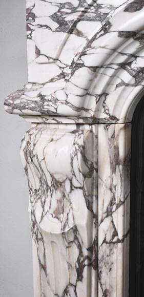 Regency style fireplace in purple breccia marble Regency style fireplace in purple breccia marble-4