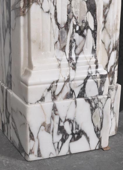 Regency style fireplace in purple breccia marble Regency style fireplace in purple breccia marble-5