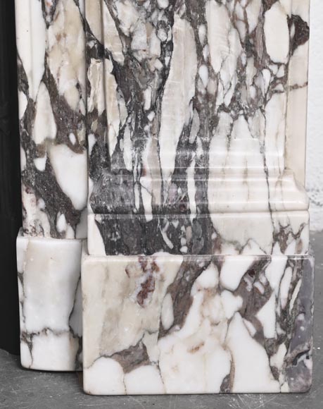 Regency style fireplace in purple breccia marble Regency style fireplace in purple breccia marble-8