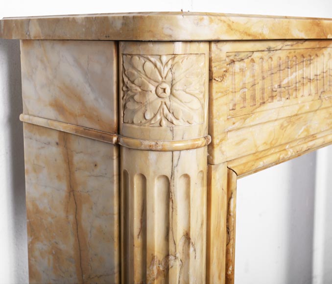  Louis XVI style fireplace with rounded corners in Sienna yellow-4