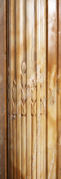  Louis XVI style fireplace with rounded corners in Sienna yellow-5