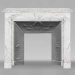 Louis XVI style fireplace in Arabescato marble