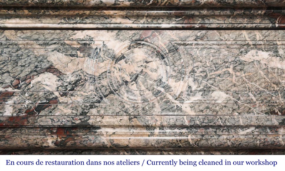  Important Napoleon III style fireplace in Campan marble-1