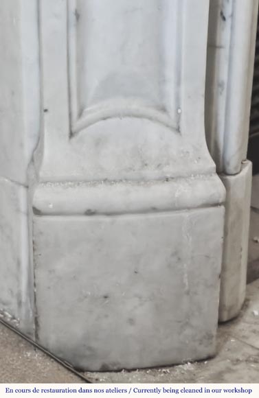  Louis XV style fireplace in Carrara marble-4