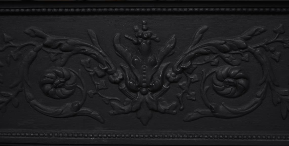 Louis XVI style fluted fireplace, in Paonazzo marble-12