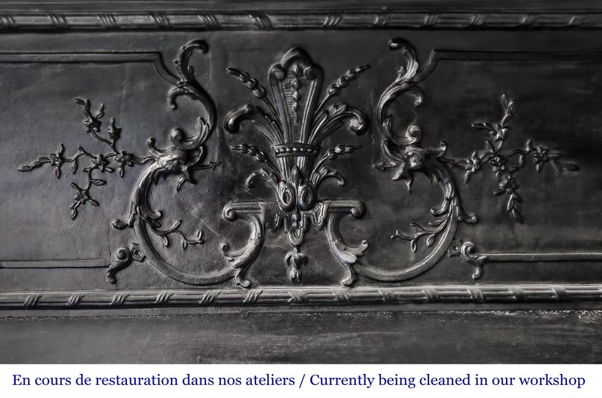 Important Regency style fireplace in purple breccia marble-10