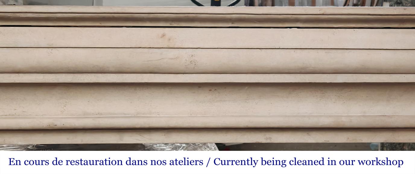 Louis XIV style stone fireplace from the 1950s Louis XIV style stone fireplace from the 1950s-1