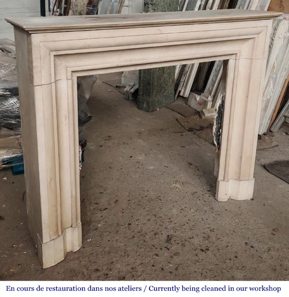 Louis XIV style stone fireplace from the 1950s Louis XIV style stone fireplace from the 1950s-2