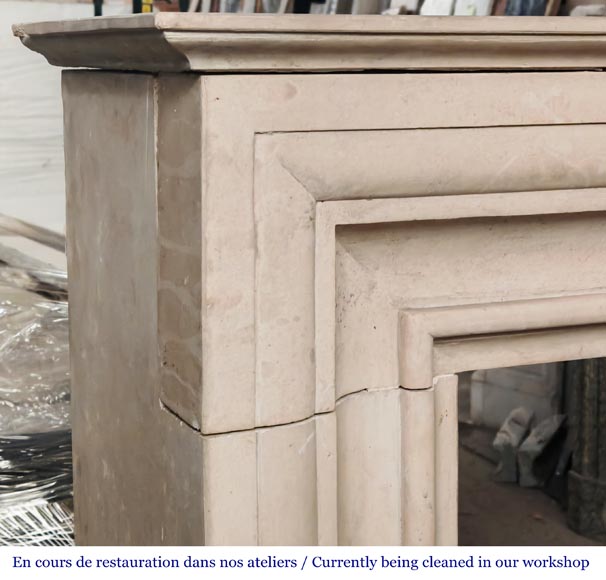 Louis XIV style stone fireplace from the 1950s Louis XIV style stone fireplace from the 1950s-3