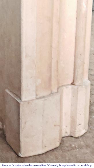 Louis XIV style stone fireplace from the 1950s Louis XIV style stone fireplace from the 1950s-4