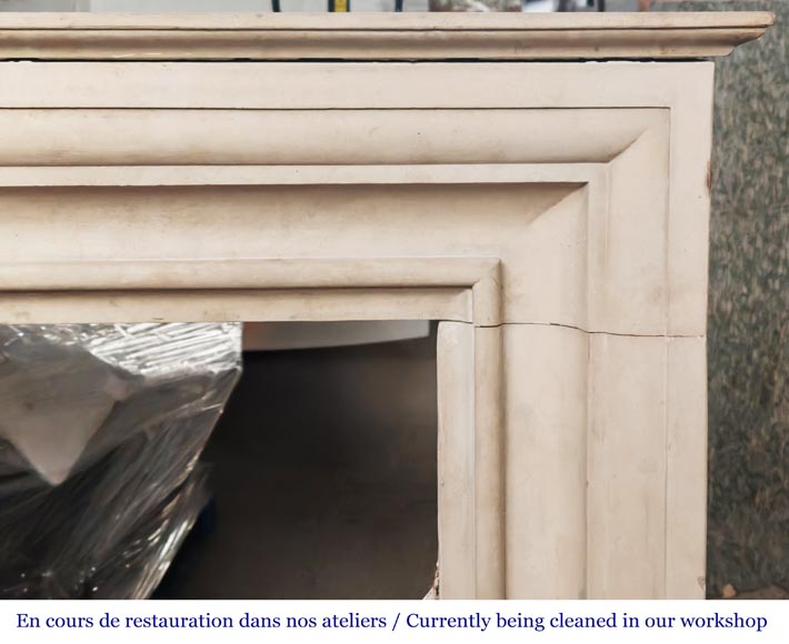 Louis XIV style stone fireplace from the 1950s Louis XIV style stone fireplace from the 1950s-6