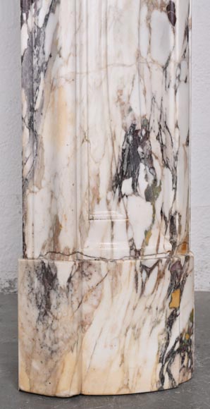 Regency style fireplace decorated with a palmette, in purple breccia marble-8