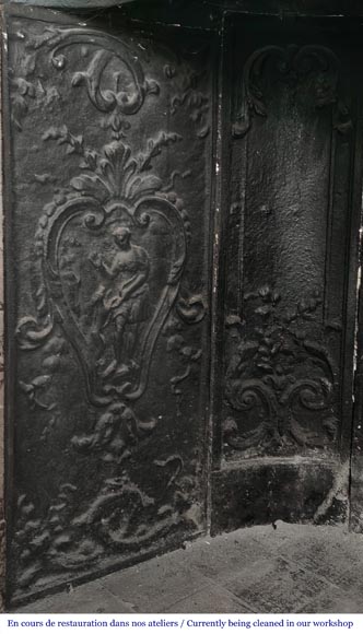 Louis XV style fireplace in highly ornate Sarrancolin marble-13