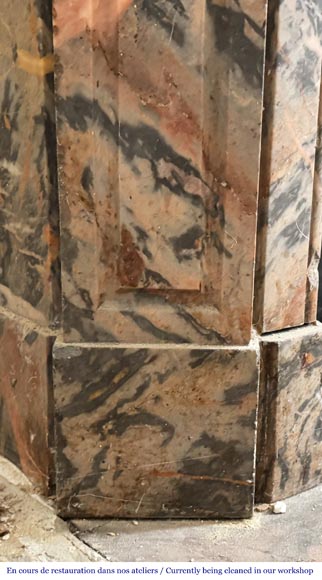 Louis XV style Pompadour model fireplace in pink Enjugerai marble-4