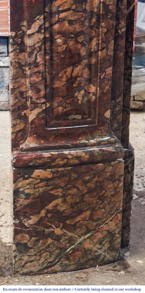 Louis XV style fireplace in Campan marble, decorated with a shell motif Louis XV style fireplace in Campan marble, decorated with a shell motif-7