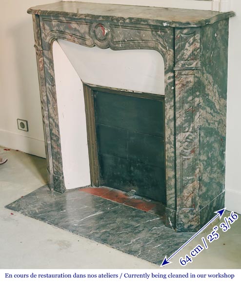 Louis XV style fireplace, Pompadour model, in Bois Jourdan marble-5