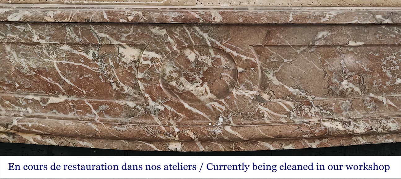Regency-period fireplace in red marble from the North-1
