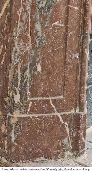 Regency-period fireplace in red marble from the North-4