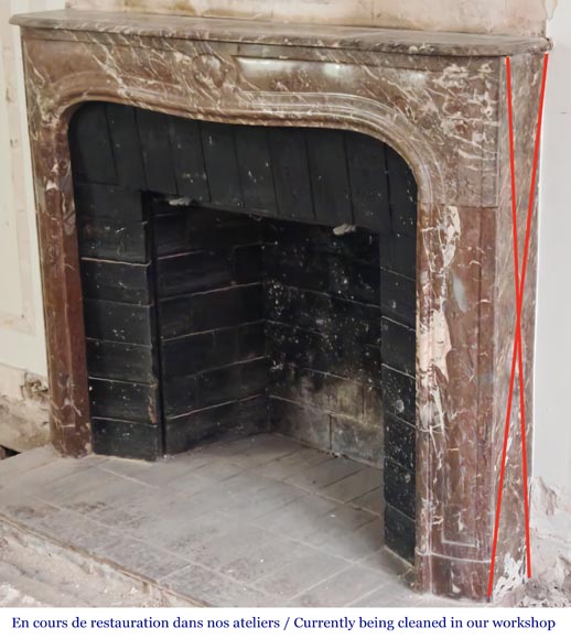 Regency-period fireplace in red marble from the North-5