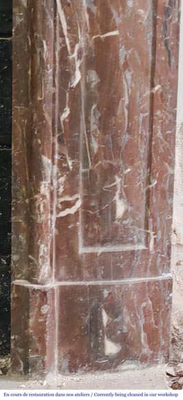 Regency-period fireplace in red marble from the North-7