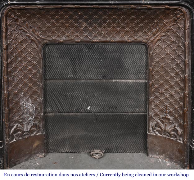 Louis XIV-style fireplace in black Marquina marble Louis XIV-style fireplace in black Marquina marble-8