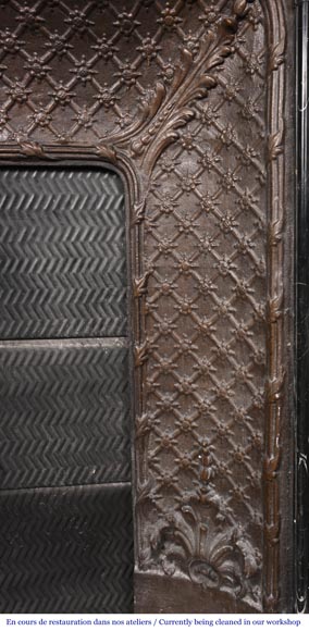 Louis XIV-style fireplace in black Marquina marble Louis XIV-style fireplace in black Marquina marble-9