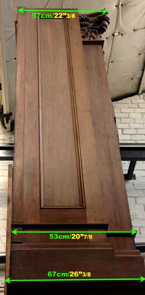 Mahogany fireplace mantel and trumeau-11