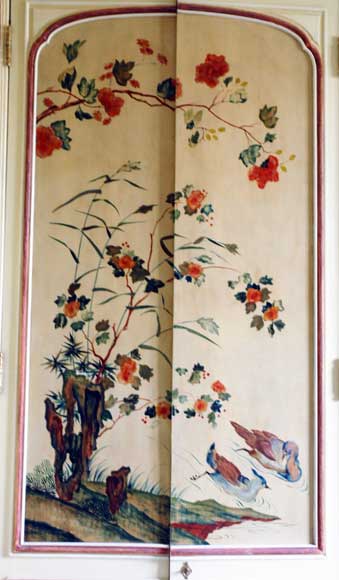 Paneled room with Coromandel lacquer panels-19