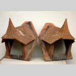 Antique terracotta roof decorations