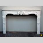 Semi-statuary marble mantel made in 1960