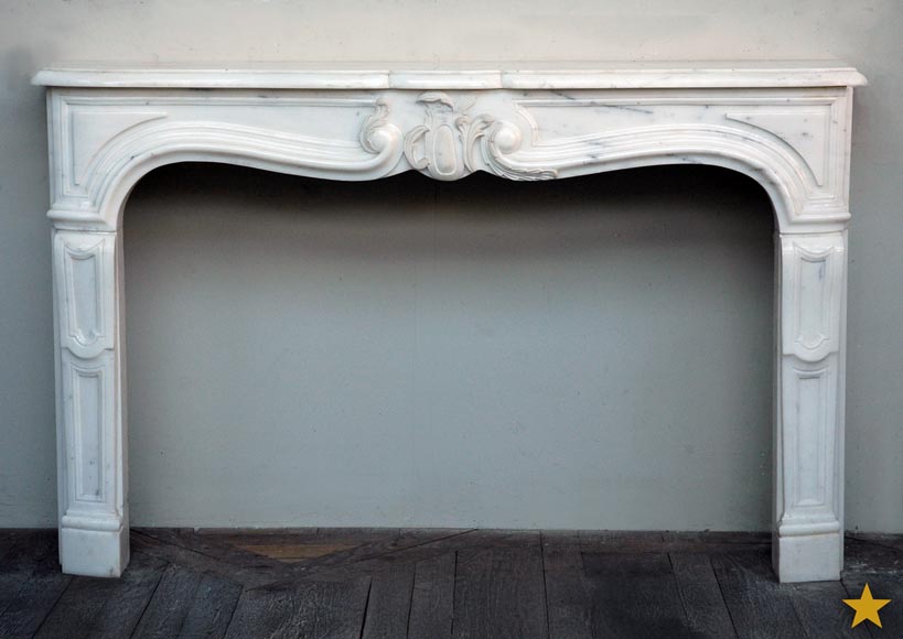 Semi-statuary marble mantel made in 1960-0