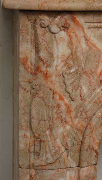 Louis XV style marble mantel-3