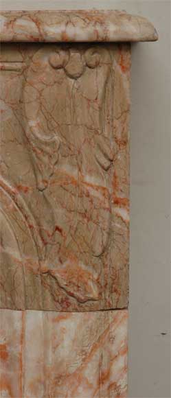Louis XV style marble mantel-5